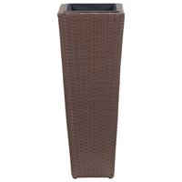 vidaXL Garten-Hochbeet 30 x 30 x 80 cm Poly Rattan  Braun