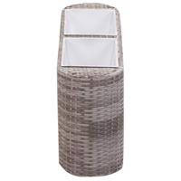 VidaXL Plantenbak verhoogd 80x25x40 cm poly rattan grijs