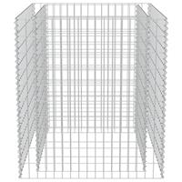 VidaXL Gabion plantenbak verhoogd 90x90x100 cm gegalvaniseerd staal