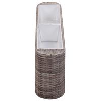 VidaXL Plantenbak verhoogd 120x24x40 cm poly rattan grijs