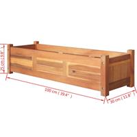 vidaXL Garten-Hochbeet Akazienholz 100x30x25 cm Braun