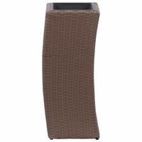 VidaXL Plantenbakken verhoogd 3 st poly rattan bruin