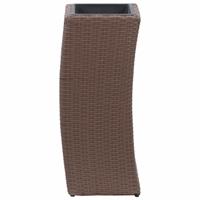 vidaXL Garten-Hochbeete 3-tlg. Poly Rattan  Braun