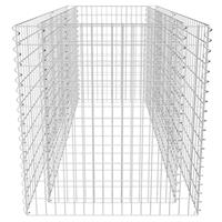 VidaXL Gabion plantenbak verhoogd 180x90x100 cm staal zilverkleurig
