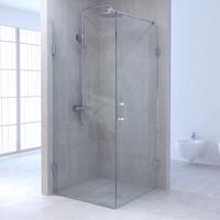 sanituba Complete Profielloze Douchecabine 2-delig 80x80 cm Chroom