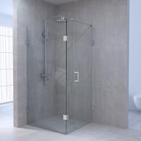 sanituba Complete Profielloze Douchecabine Rechthoek 3-delig 100x140 cm Chroom