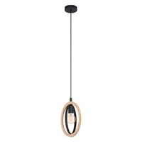 EGLO hanglamp Basildon - zwart/bruin