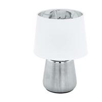 EGLO tafellamp Manalba - zilverkleurig/wit