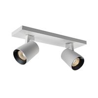 BWS Opbouwspot 2-Lichts Skina 2 11.2x9x30.5 cm 350Lm 5W 30° Aluminium Wit 