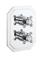 Crosswater Belgravia douchekraan - inbouw - Thermostatisch - zonder inbouwdeel - 2 functies - chroom BLCB1500LBPC