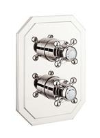 Crosswater Belgravia douchekraan - inbouw - Thermostatisch - zonder inbouwdeel - 2 functies - nikkel HGCB1500LBPN
