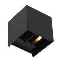 steinhauer LED Wandleuchte in Schwarz und Weiß 2x 3W 480lm IP54