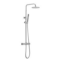 Douche Concurrent Doucheset Caral-Eco Twenty Opbouw Rond Glans Chroom Thermostaatkraan Regendouche Handdouche