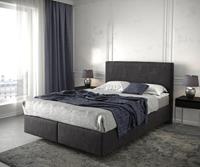 DELIFE Boxspringbett Dream-Well 140x200 cm Mikrofaser Schwarz