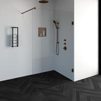 sanituba Complete Profielloze Inloopdouche 130cm koper