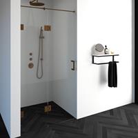 sanituba Complete Profielloze Nisdeur 2-delig gekoppeld 110cm met 60cm deur koper