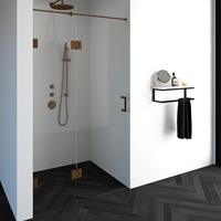sanituba Complete Profielloze Nisdeur 2-delig gekoppeld 120cm met 70cm deur koper