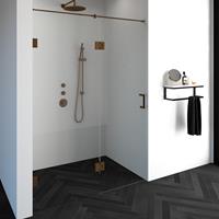 sanituba Complete Profielloze Nisdeur 2-delig gekoppeld 150cm met 70cm deur koper