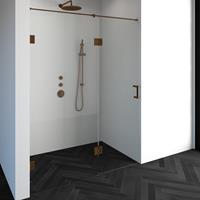 sanituba Complete Profielloze Nisdeur 2-delig gekoppeld 160cm met 70cm deur koper