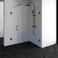 sanituba Complete Profielloze Douchecabine 2-delig 120x90cm koper