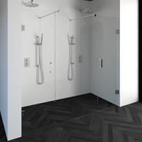 sanituba Complete Profielloze Niscabine XL 220x200cm met 60cm deuren chroom