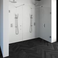 sanituba Complete Profielloze Niscabine XL 240x200cm met 60cm deuren chroom