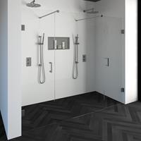 sanituba Complete Profielloze Niscabine XL 240x200cm met 60cm deuren RVS
