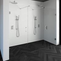 sanituba Complete Profielloze Niscabine XL 260x200cm met 80cm deuren chroom