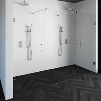 sanituba Complete Profielloze Niscabine XL 280x200cm met 80cm deuren chroom