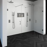 sanituba Complete Profielloze Niscabine XL 260x200cm met 80cm deuren RVS
