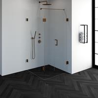 sanituba Complete Profielloze Douchecabine Rechthoek 3-delig 90x100cm koper