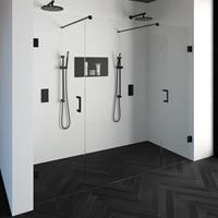 sanituba Complete Profielloze Niscabine XL 240x200cm met 60cm deuren zwart mat