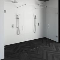 sanituba Complete Profielloze Niscabine XL 300x200cm met 80cm deuren chroom
