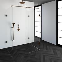 sanituba Complete Profielloze Inloopdouche XL 100x140cm koper
