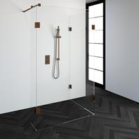sanituba Complete Profielloze Inloopdouche Reversed 90x120/30cm koper