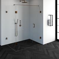 sanituba Complete Profielloze Douchecabine Rechthoek 3-delig 90x160cm koper