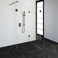 sanituba Complete Profielloze Inloopdouche Reversed 100x120/40cm koper