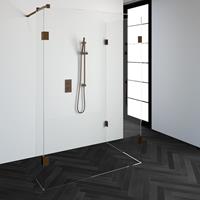 sanituba Complete Profielloze Inloopdouche Reversed 90x140/30cm koper