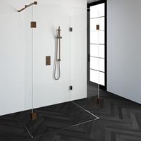 sanituba Complete Profielloze Inloopdouche Reversed 100x130/40cm koper