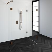 sanituba Complete Profielloze Inloopdouche Reversed 100x140/40cm koper