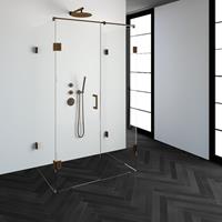 sanituba Complete Profielloze Douchecabine XL 80x120cm koper