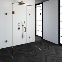 sanituba Complete Profielloze Douchecabine XL 100x140cm koper