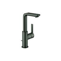 GROHE Lineare waterbesparende wastafelkraan l-size met waste met draaibare gegoten uitloop brushed hard graphite 23296AL1