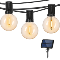 Solar prikkabel Chain met 50 led filament lampen