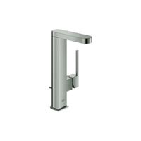 GROHE Plus waterbesparende wastafelkraan l-size m. uittrekbare uitloop met waste brushed hard graphite 23843AL3