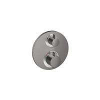 Hansgrohe Ecostat s thermostaat afdekset voor 2 funct brush black chr 15758340