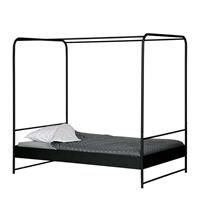 Metall Himmelbett in Schwarz modern