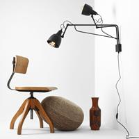 ALDEX Wandlamp 1002 met stekker, 2-lamps, zwart