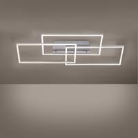Leuchten Direkt LED-Deckenleuchte Iven, stahl, 3-flammig, Rechteck