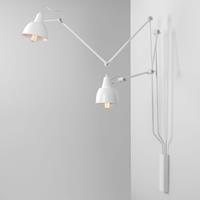 ALDEX Wandlamp 814, verstelbaar, 2-lamps, wit